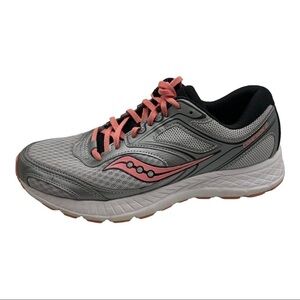 Saucony Cohesion 12 Women’s Running Shoes Silver Pink Gray Lace Up Size 10